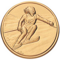 1" Stamped Medal Insert (Female Downhill Ski)